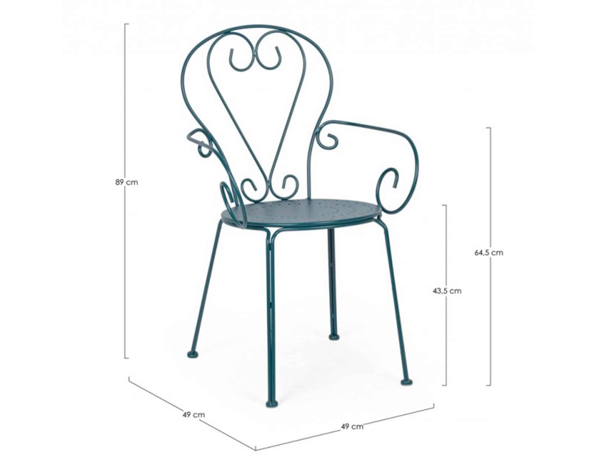 Set Balcone Tavolo Samos + 2 Sedie Etienne in Acciaio e Ceramica - Bizzotto - immagine 6