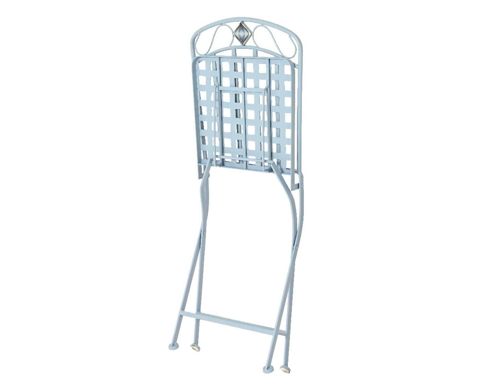 Set Bistrot Tavolo Florida + 2 Sedie Azzurro in Ferro - Kaemingk - immagine 6