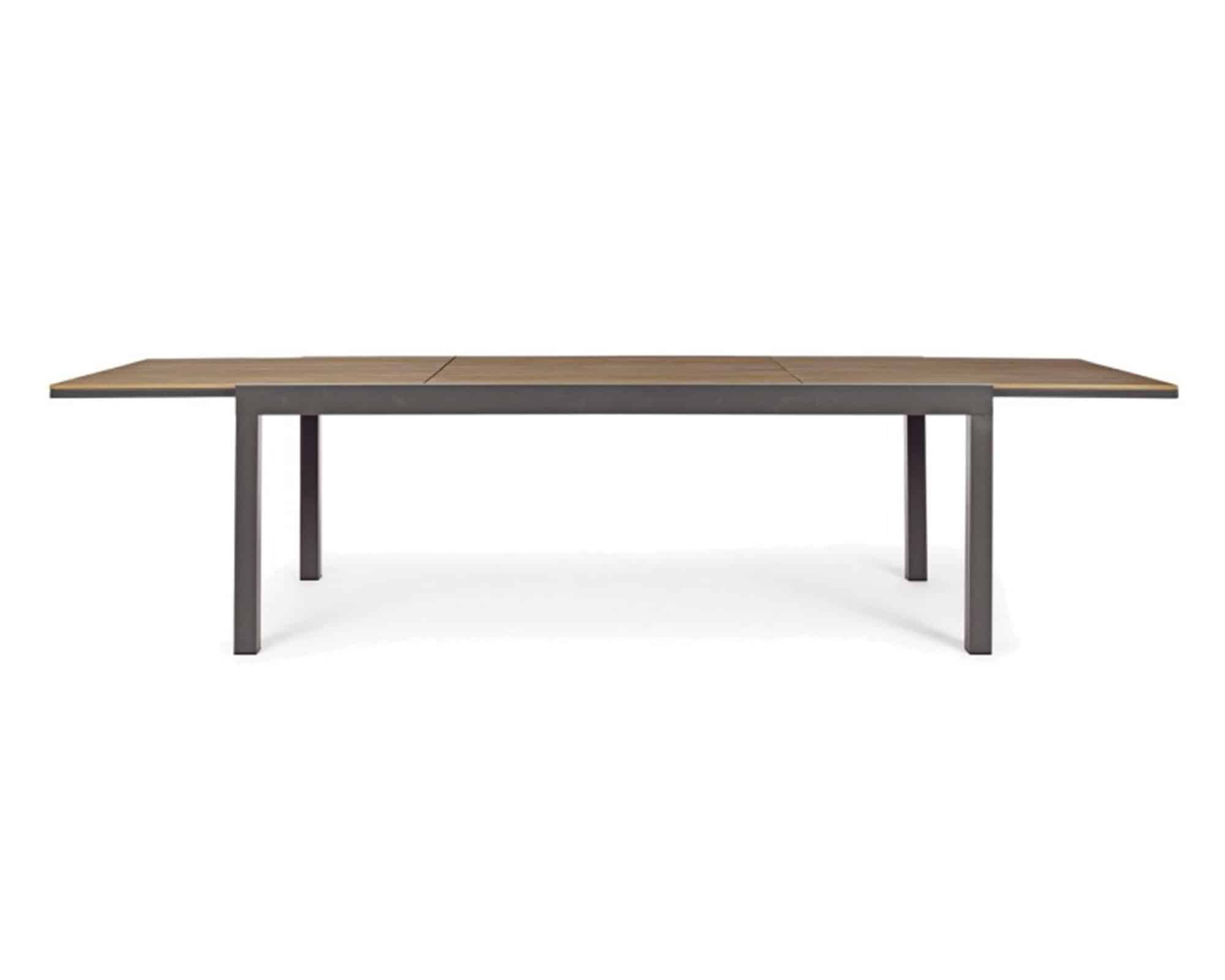 Set Pranzo Tavolo Allungabile 200-300x95 + 4 Sedie con Braccioli Kubik in Alluminio e Textilene - immagine 6