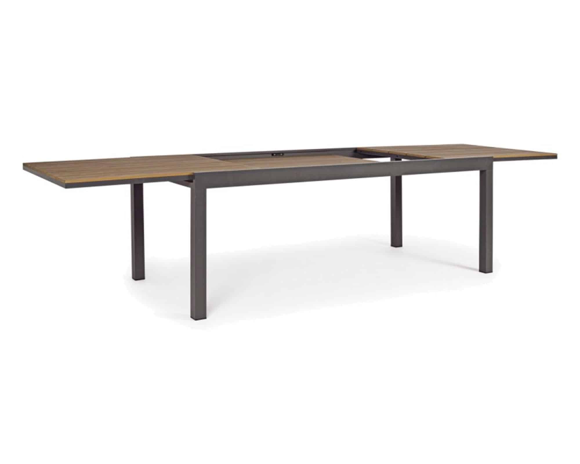 Set Pranzo Tavolo Allungabile 200-300x95 + 4 Sedie con Braccioli Kubik in Alluminio e Textilene - immagine 3