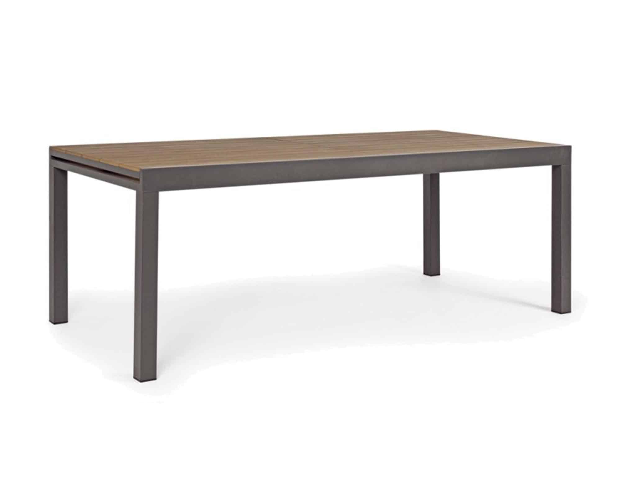 Set Pranzo Tavolo Allungabile 200-300x95 + 4 Sedie con Braccioli Kubik in Alluminio e Textilene - immagine 2