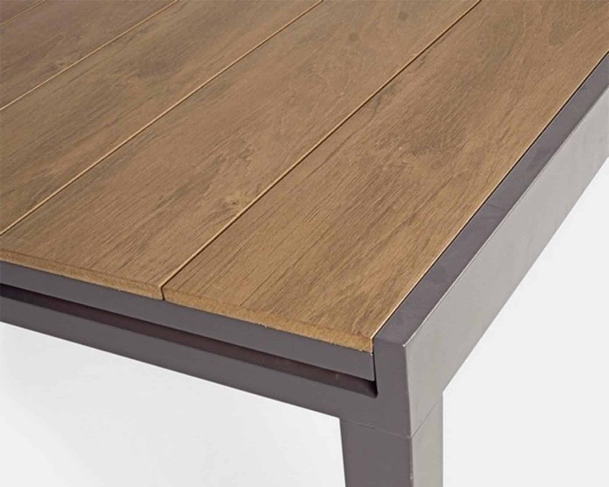 Set Pranzo Tavolo Allungabile 200-300x95 + 4 Sedie con Braccioli Kubik in Alluminio e Textilene - immagine 16