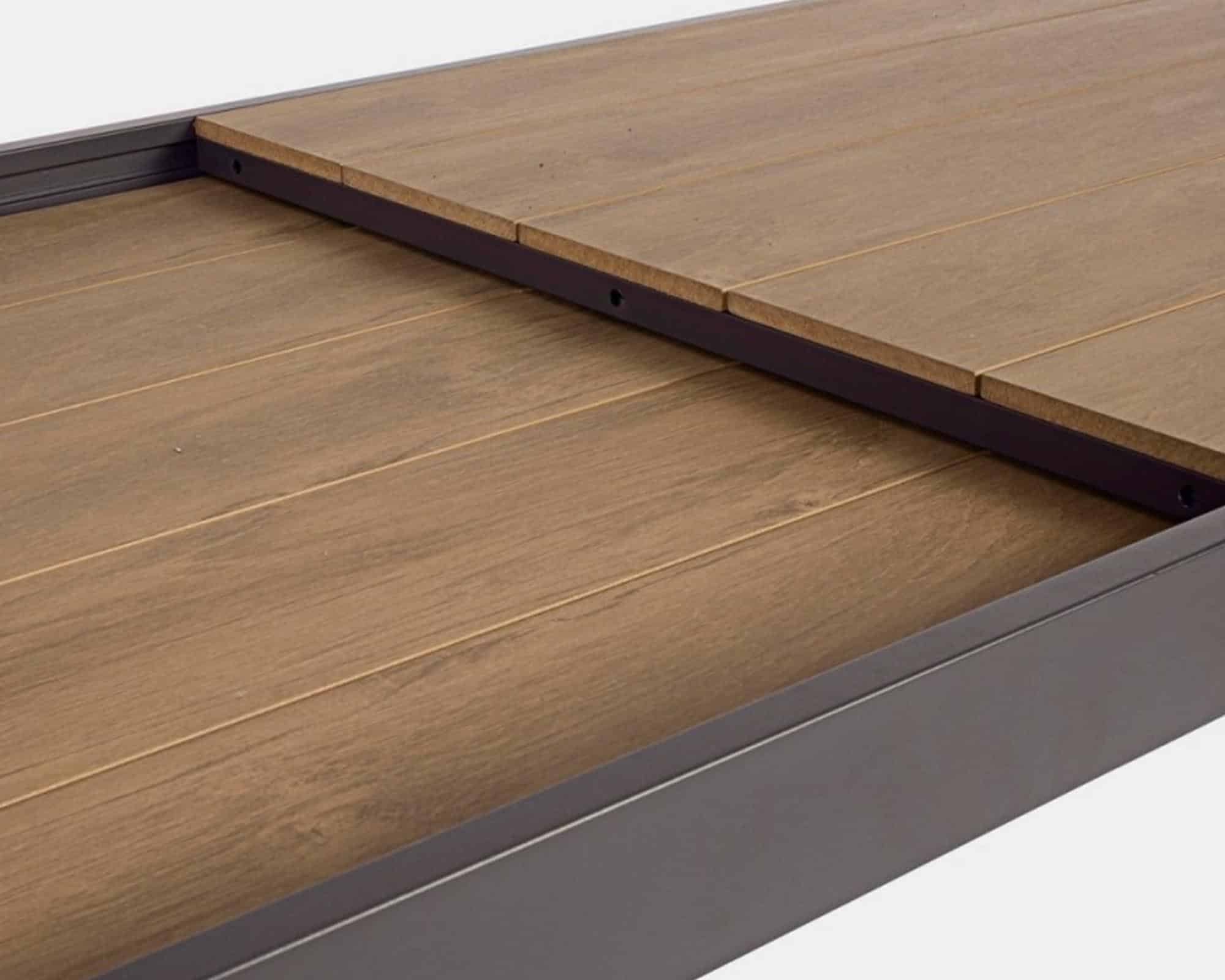 Set Pranzo Tavolo Allungabile 200-300x95 + 4 Sedie con Braccioli Kubik in Alluminio e Textilene - immagine 13