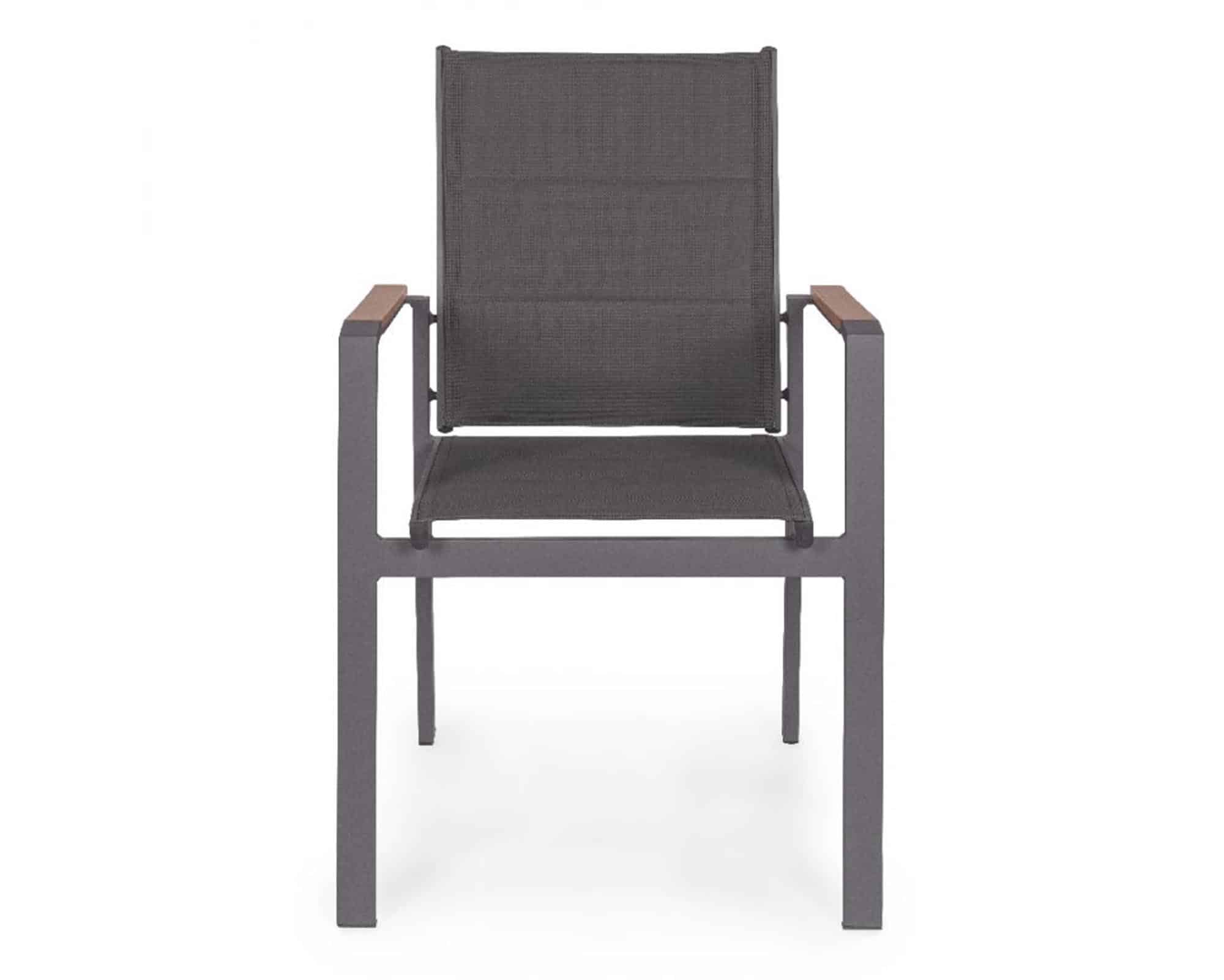 Set Pranzo Tavolo Allungabile 200-300x95 + 4 Sedie con Braccioli Kubik in Alluminio e Textilene - immagine 9