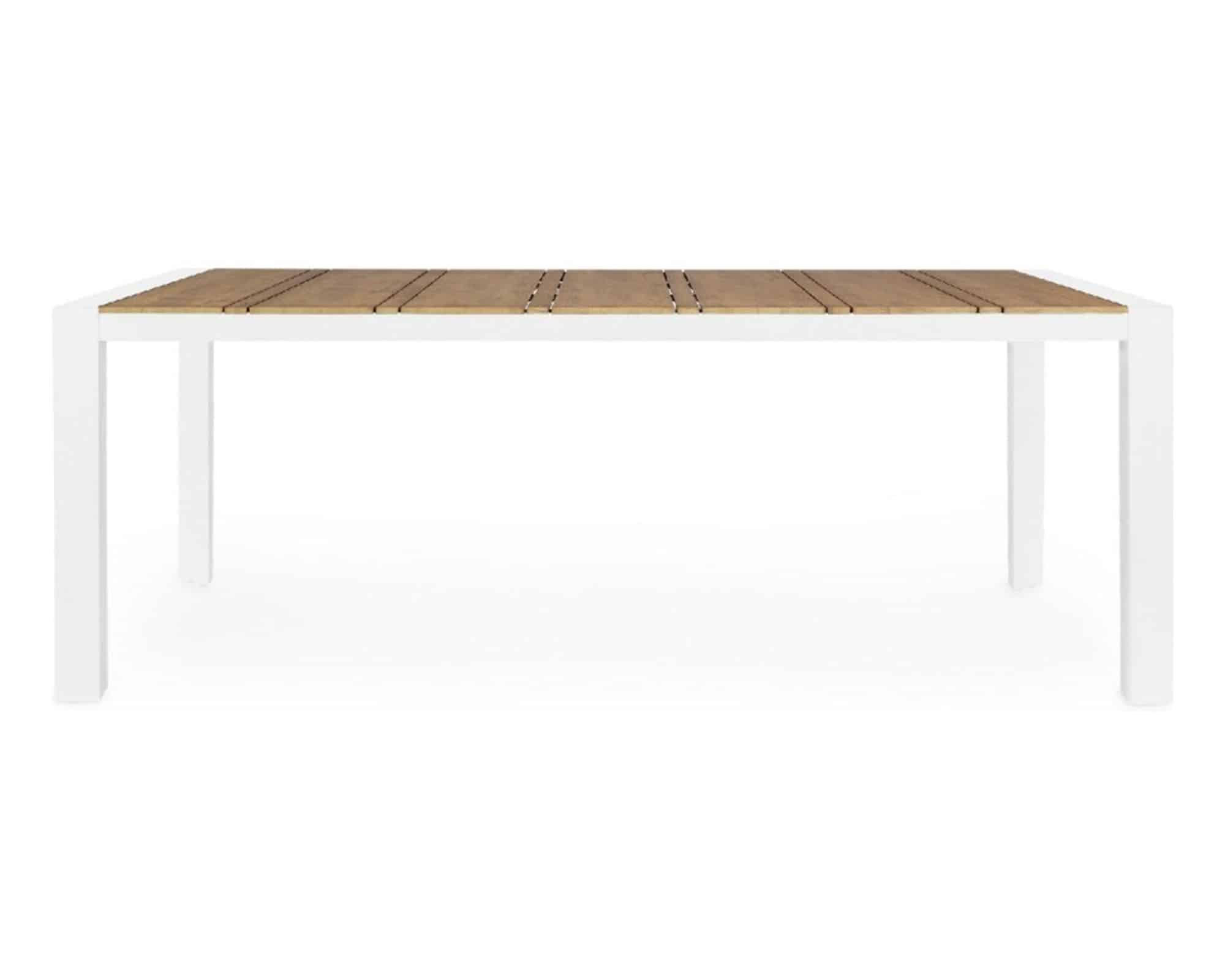 Set Pranzo Tavolo Elias 198x100 Bianco + 4 Sedie con Braccioli in Alluminio e Textilene - Bizzotto - immagine 3