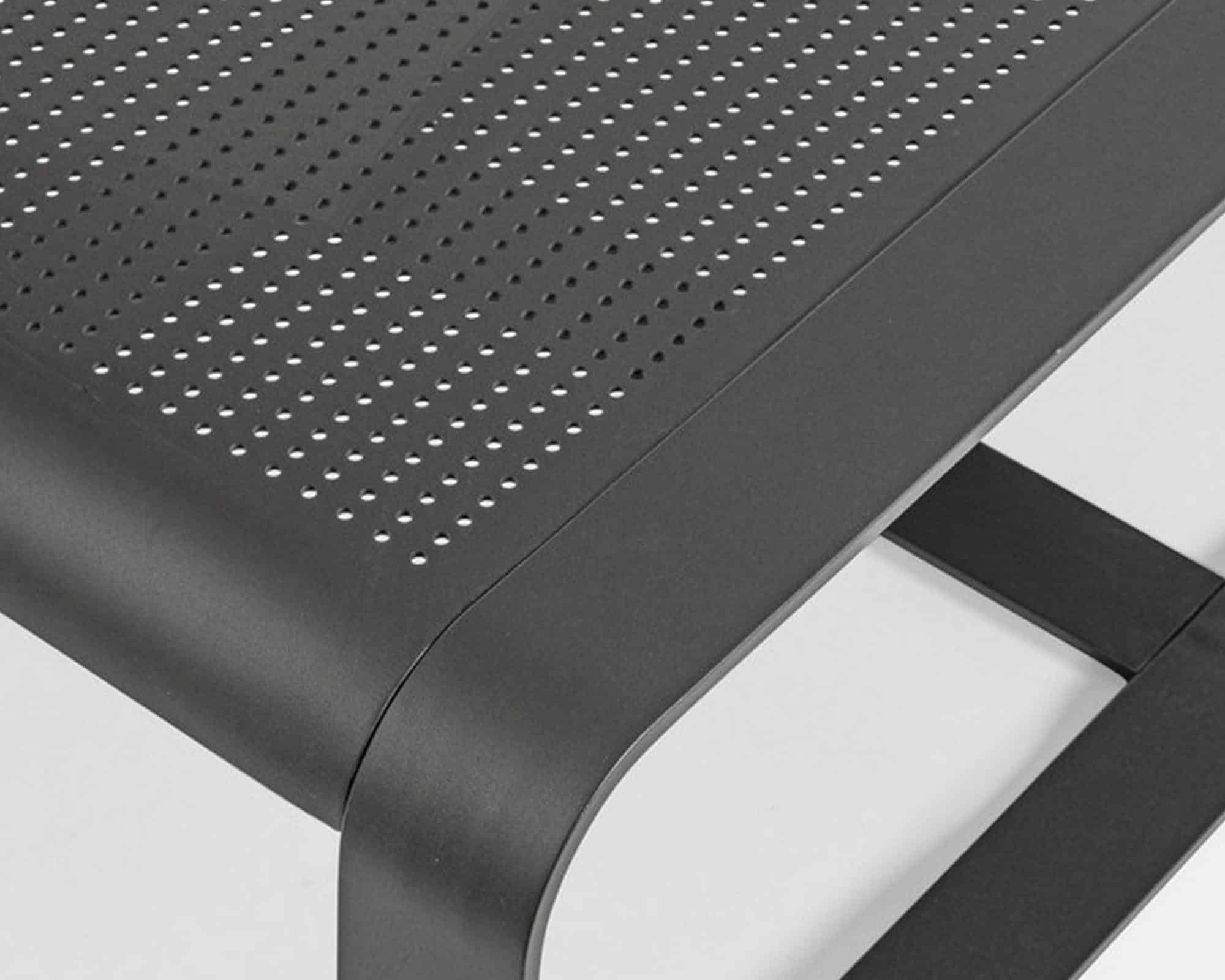 Set Salotto Tavolino Merrigan + 2 Poltrone Antracite in Alluminio e Polipropilene - Bizzotto - immagine 7