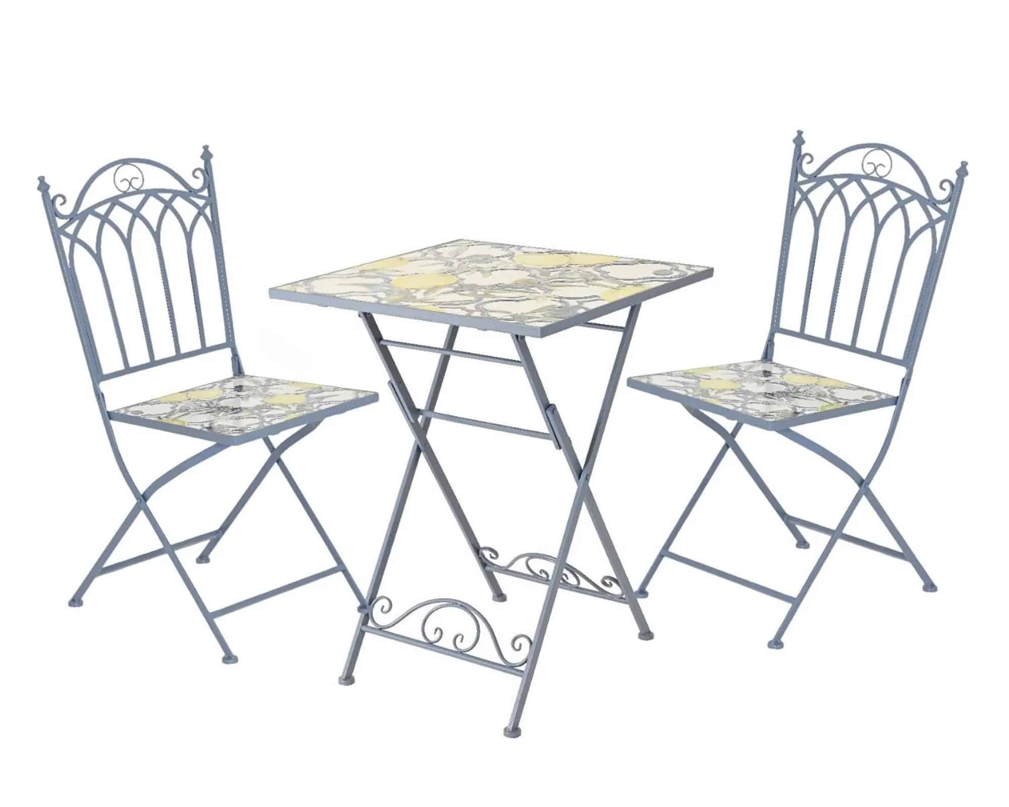 Set Bistrot Tavolo Sorrento + 2 Sedie Sorrento in Ferro - Kaemingk - immagine 2