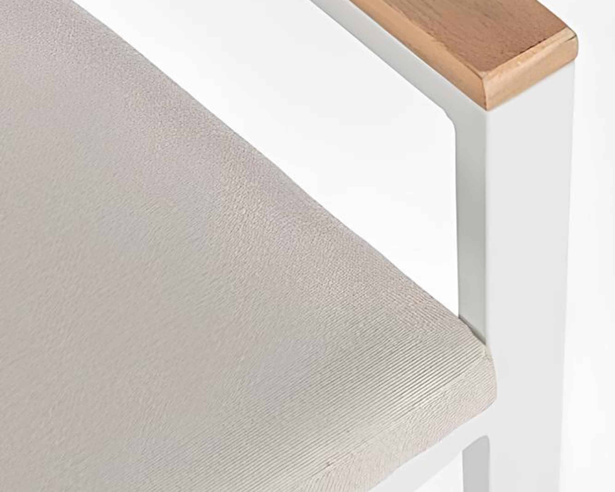 Set Pranzo Tavolo Belmar 160-240x100 Bianco + 4 Sedie con Braccioli in Alluminio e Polipropilene - Bizzotto - immagine 8