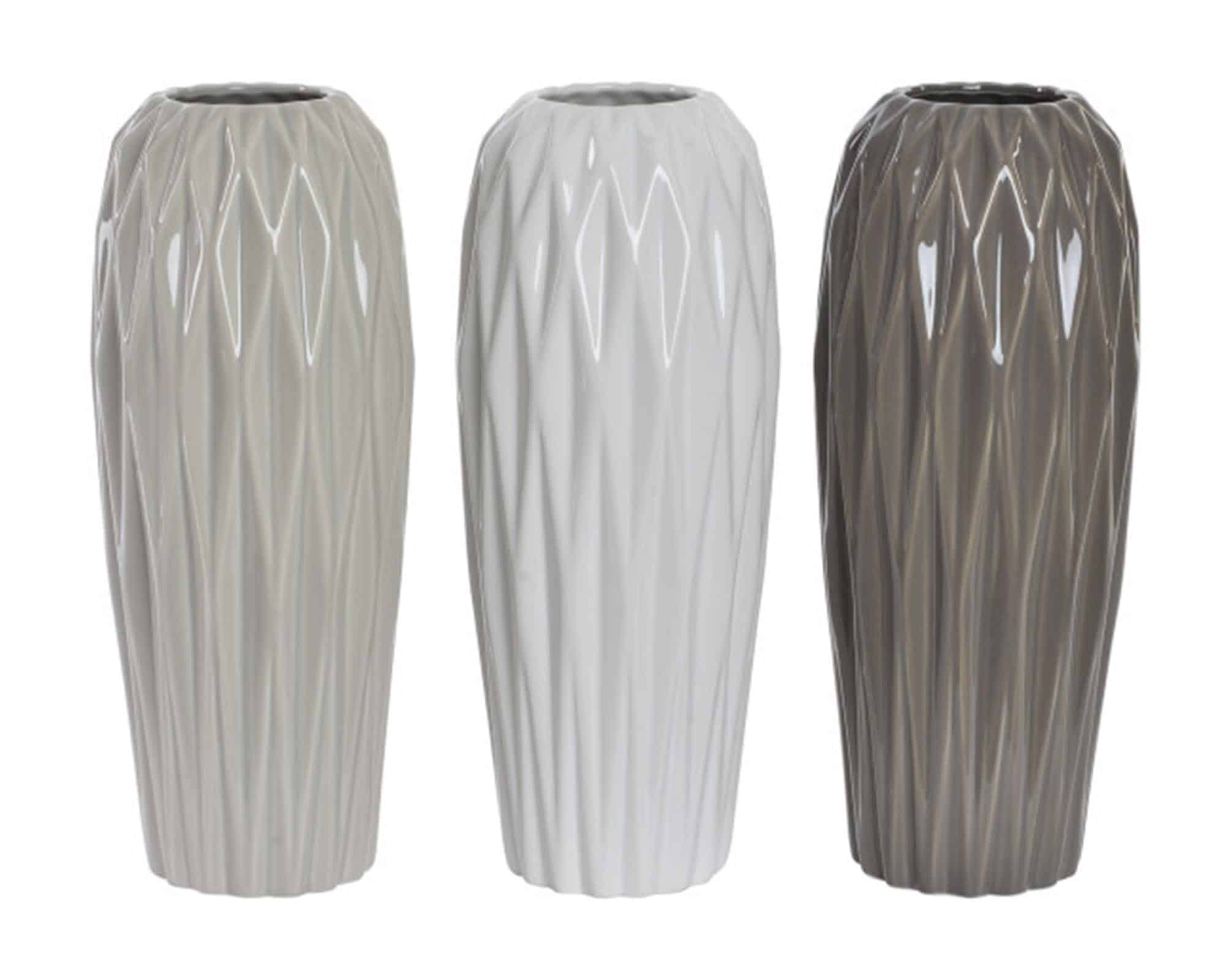 Vaso Rombo Bill Elegante e Moderno D13x33h in Dolomite