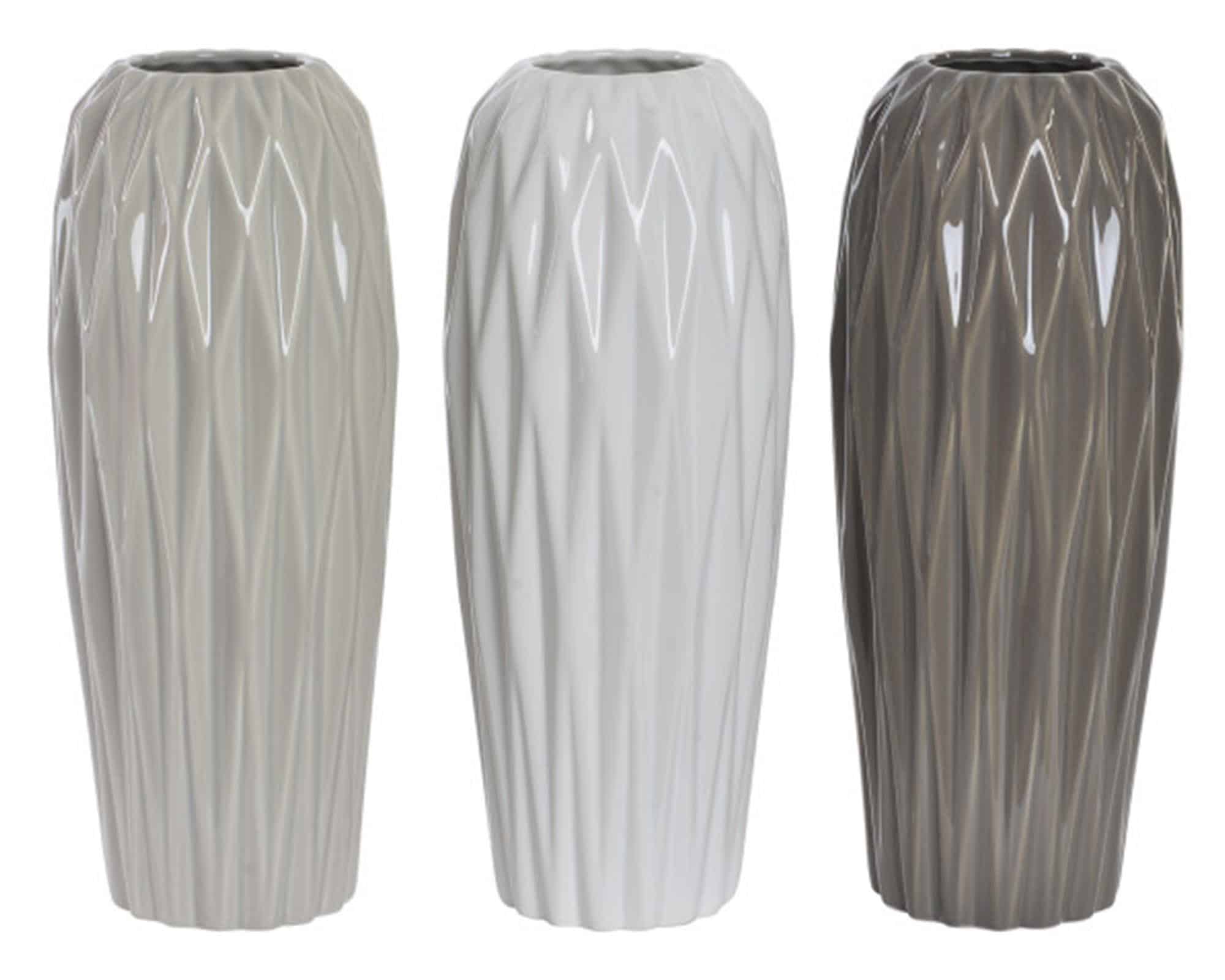 Vaso Rombo Bill Elegante e Moderno D15x58h in Dolomite