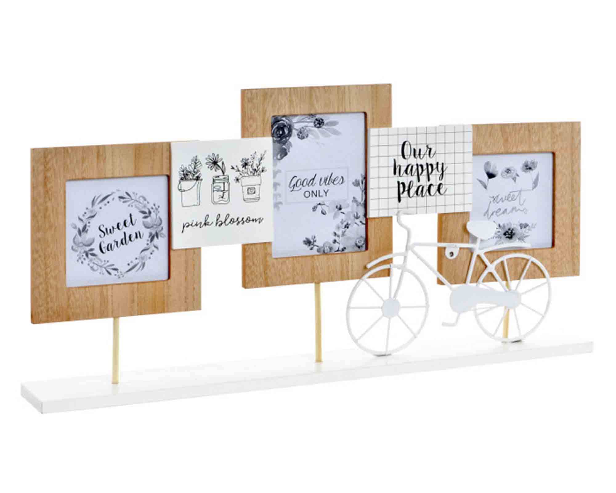 Cornice per Multifoto con Bicicletta 46x7x22cm in MDF