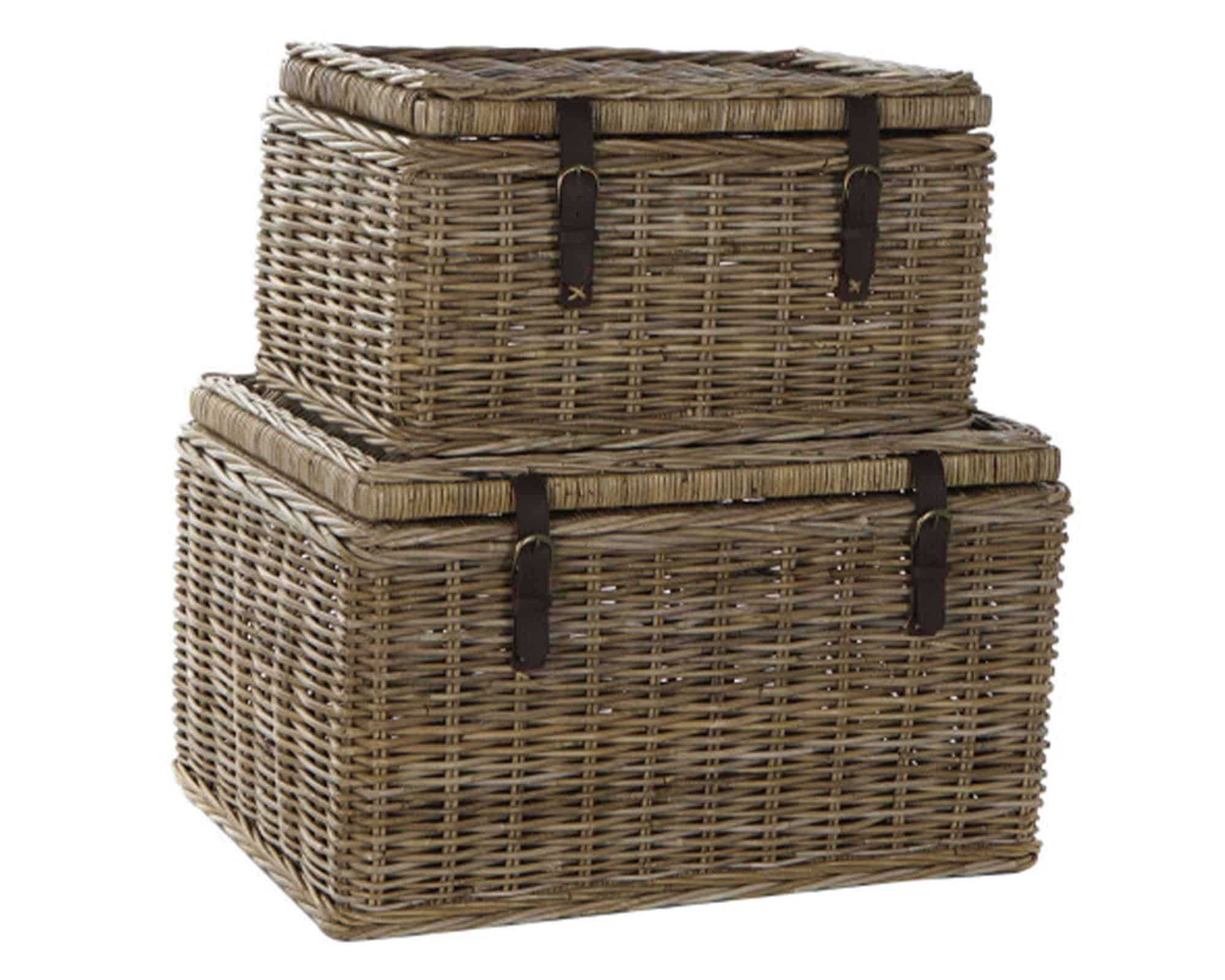 Baule Marrone Small 75x55x45cm in Rattan - immagine 3