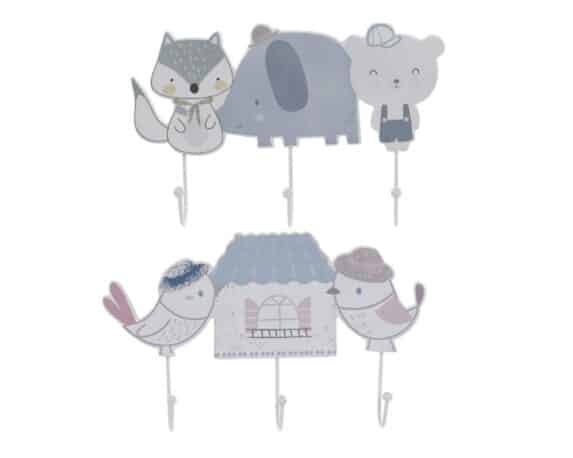 Appendino da Parete con Animali in MDF
