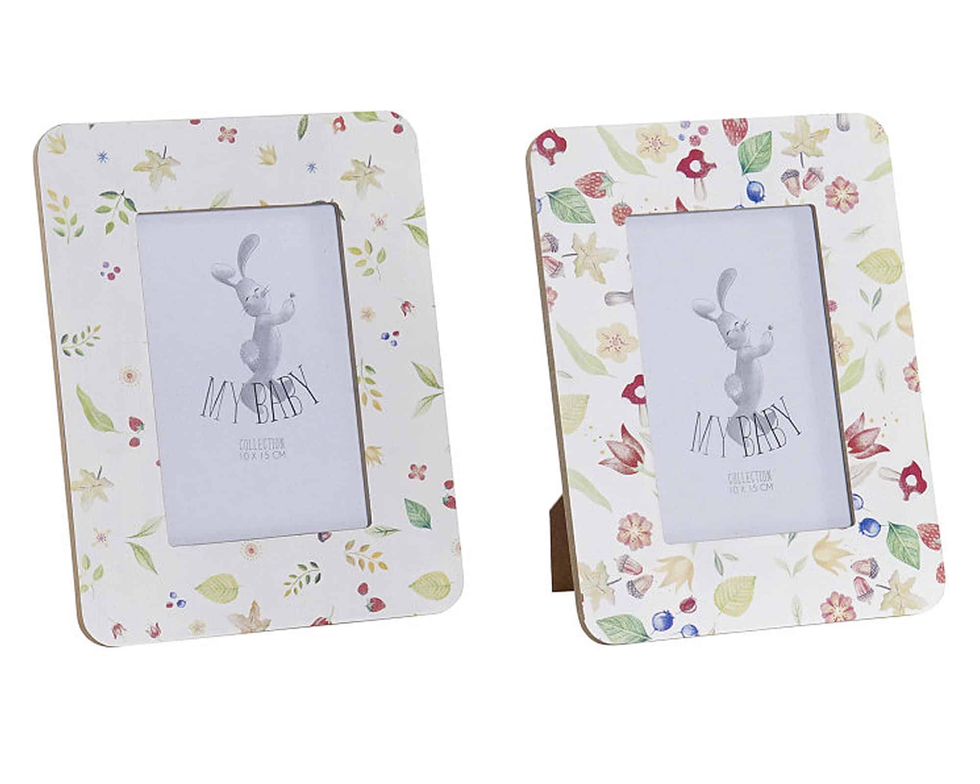 Cornice per Foto Oro 17x1x22cm in Cristallo e MDF