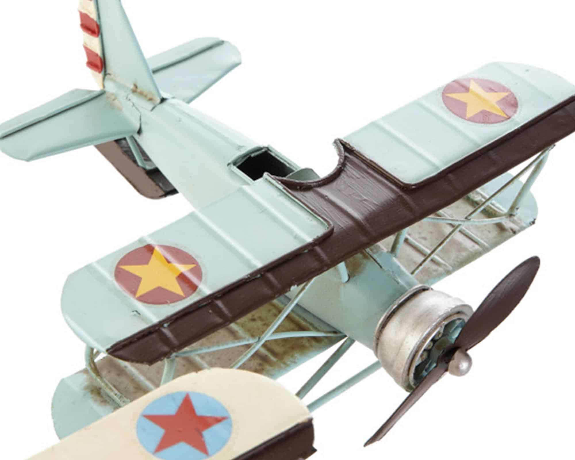 Aeroplano Decorazione Assortito 16x16x8cm in Metallo - immagine 3