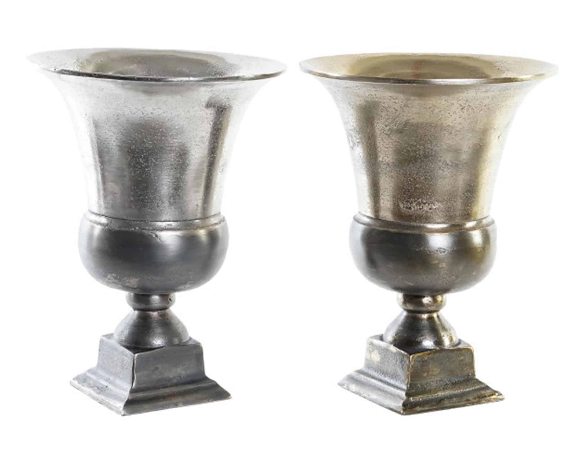 Vaso Assortito Elegante e Moderno 24x24x31,5h in Alluminio