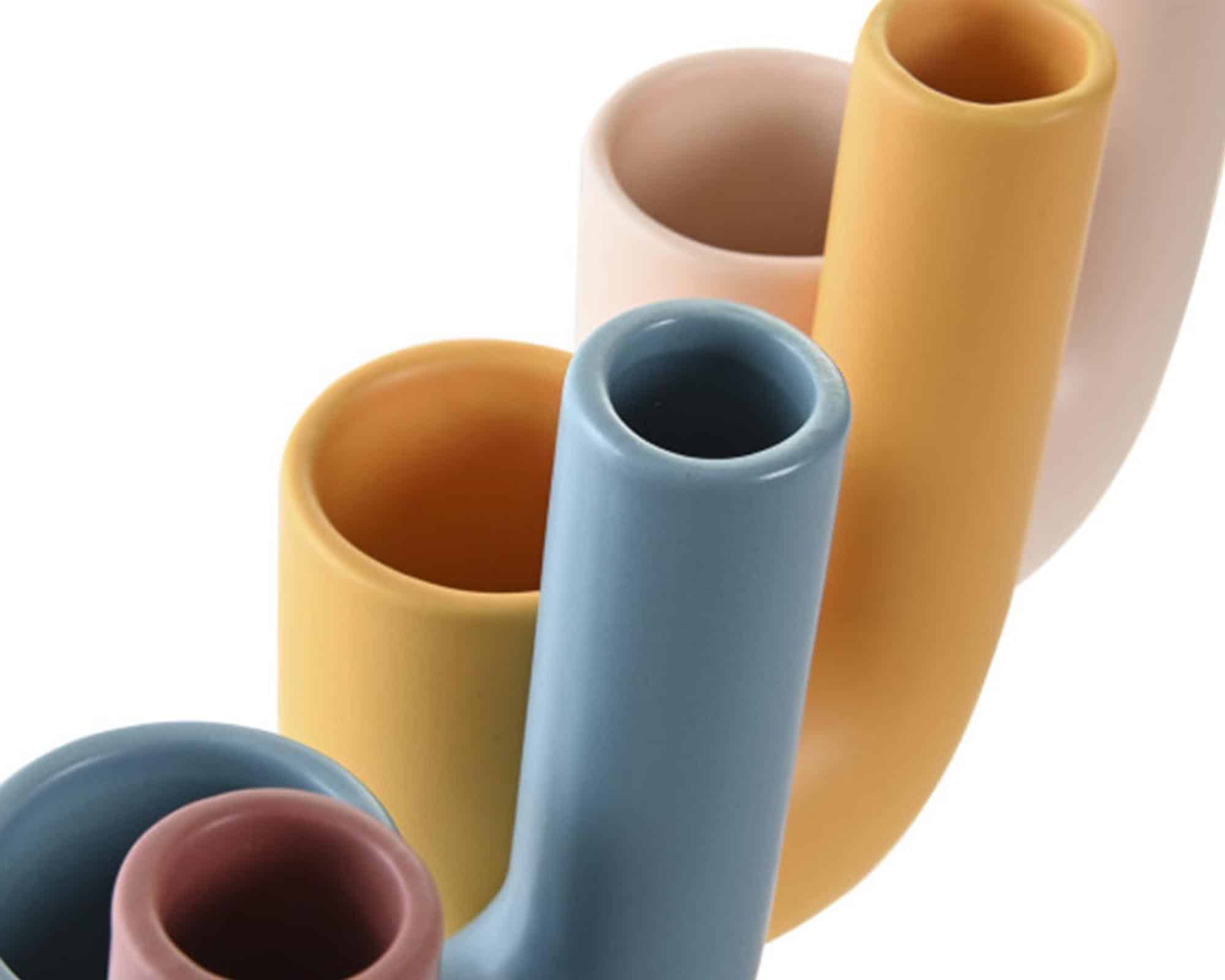 Vaso Doppio Urban Assortito Elegante e Moderno 11x5x14h in Dolomite - immagine 3