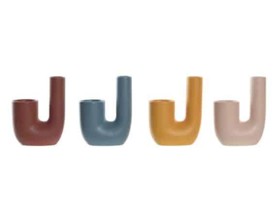 Vaso Doppio Urban Assortito Elegante e Moderno 11x5x14h in Dolomite