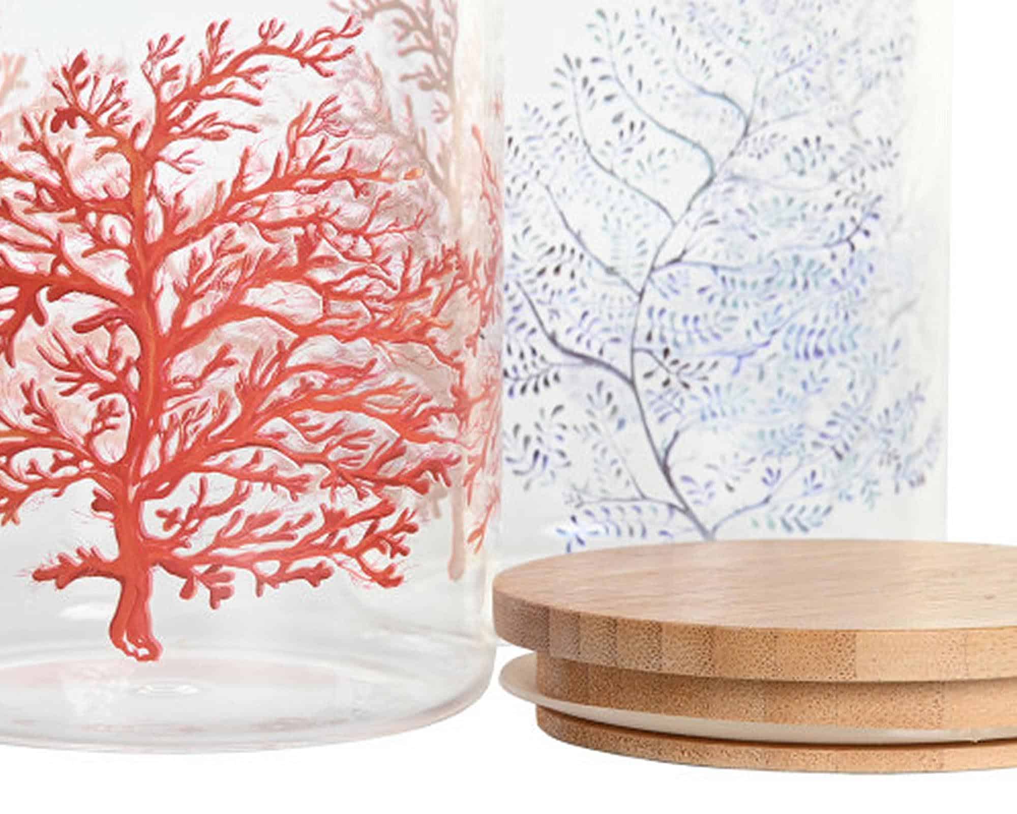 Barattolo con Coperchio Assortito in Vetro Borosilicato e Bambù - immagine 3