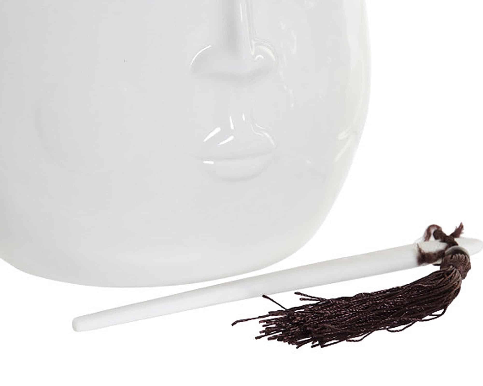 Vaso con Corda e Viso Elegante e Moderno 14,5x11x16,5h in Gres - immagine 2