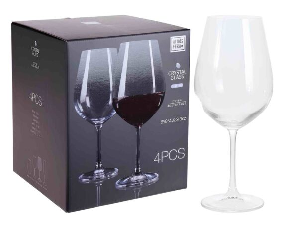 Set 4 Pz Calice da Vino Classico 690ml in Cristallo