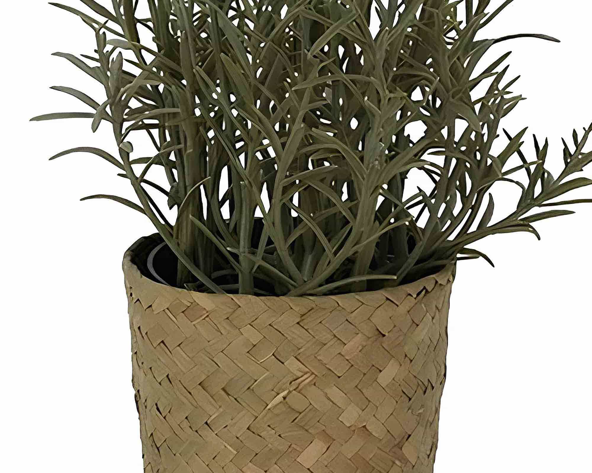 Cestino con Lavanda Pianta Artificiale 46cm in Plastica - immagine 2
