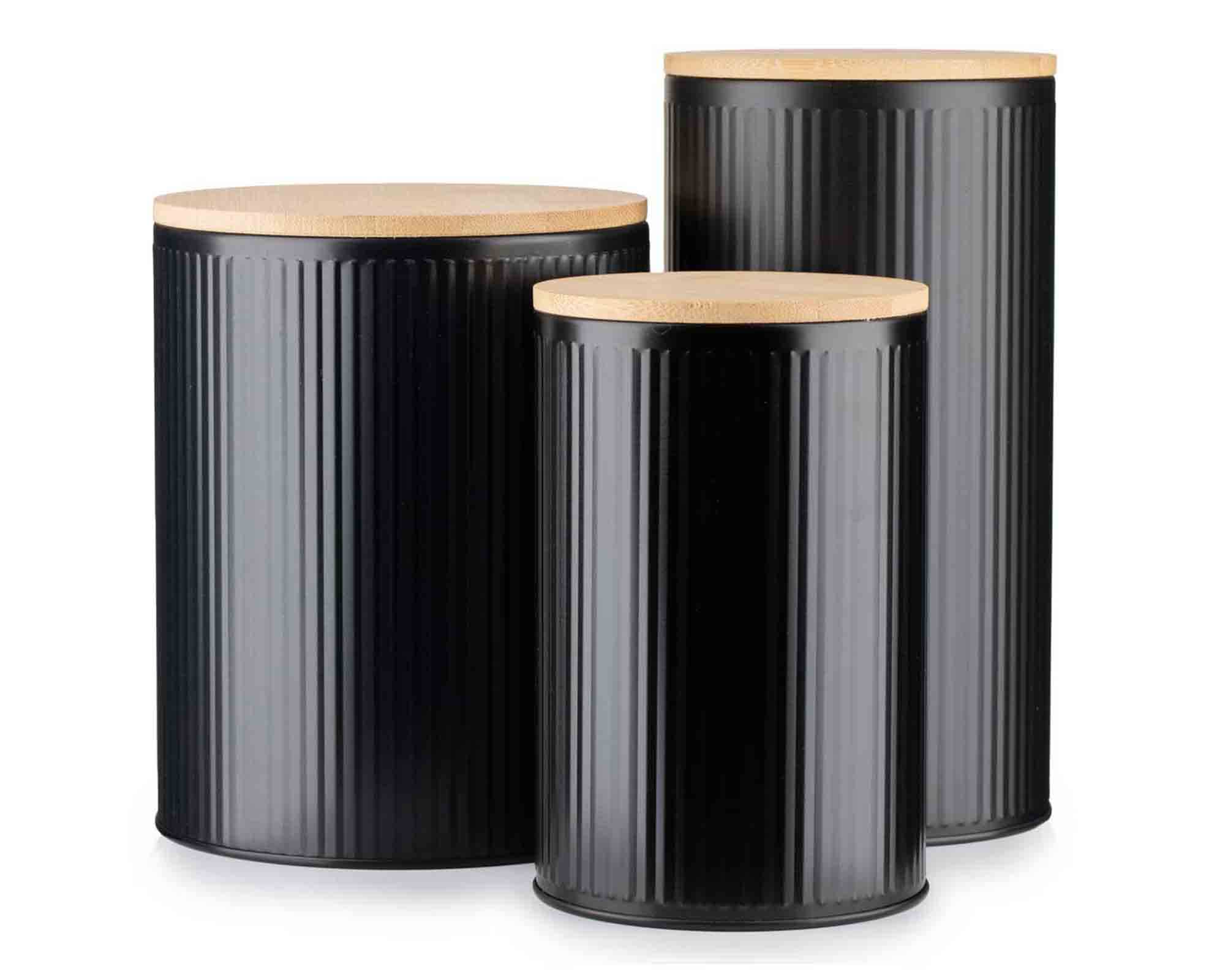 Barattolo Pratico e Moderno 2L in Latta e Bamboo - immagine 4