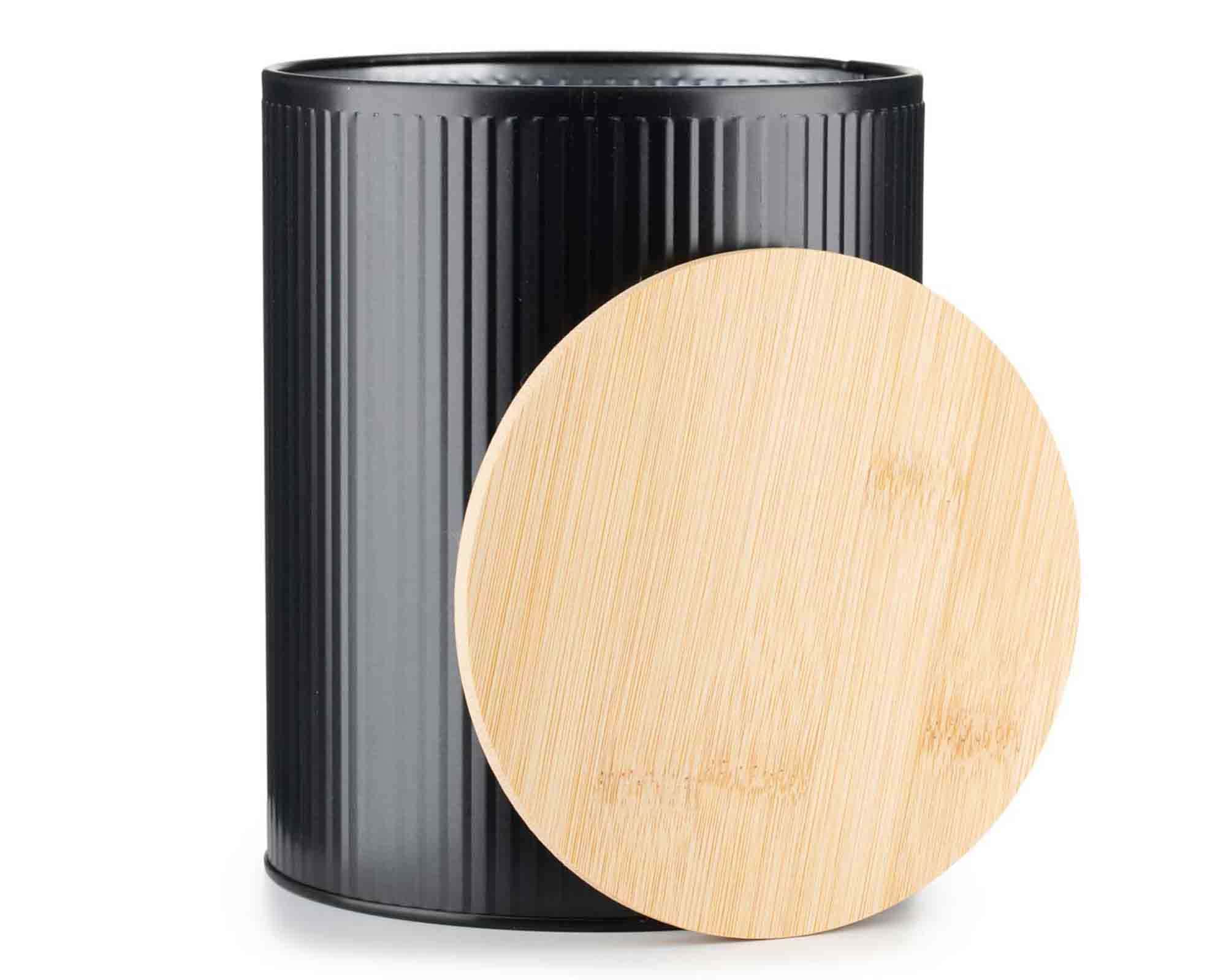 Barattolo Pratico e Moderno 2L in Latta e Bamboo - immagine 2