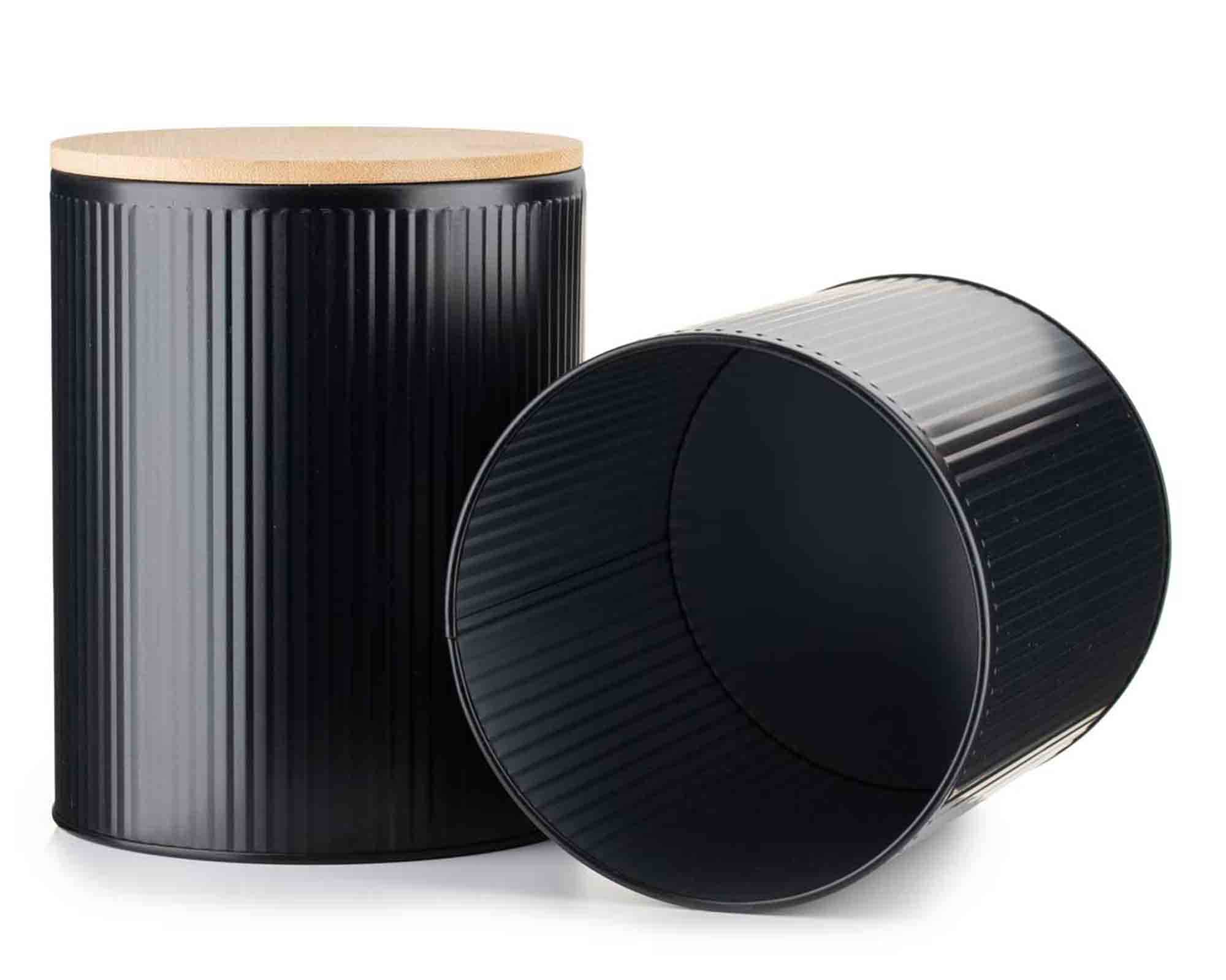 Barattolo Pratico e Moderno 2L in Latta e Bamboo - immagine 3