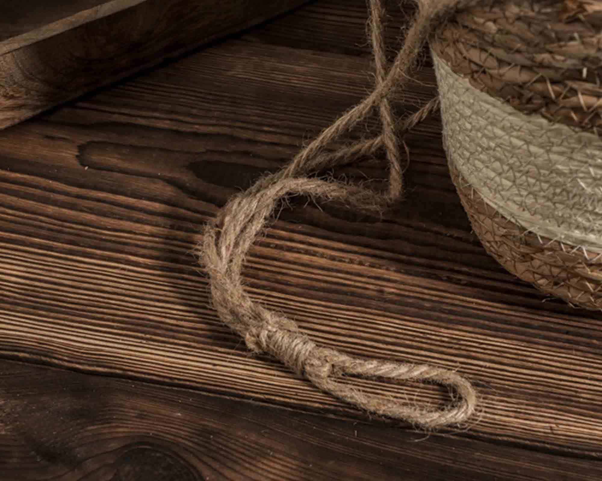 Cesta Pensile Intrecciata Classico e Naturale D20cm in Fibra Naturale - immagine 4