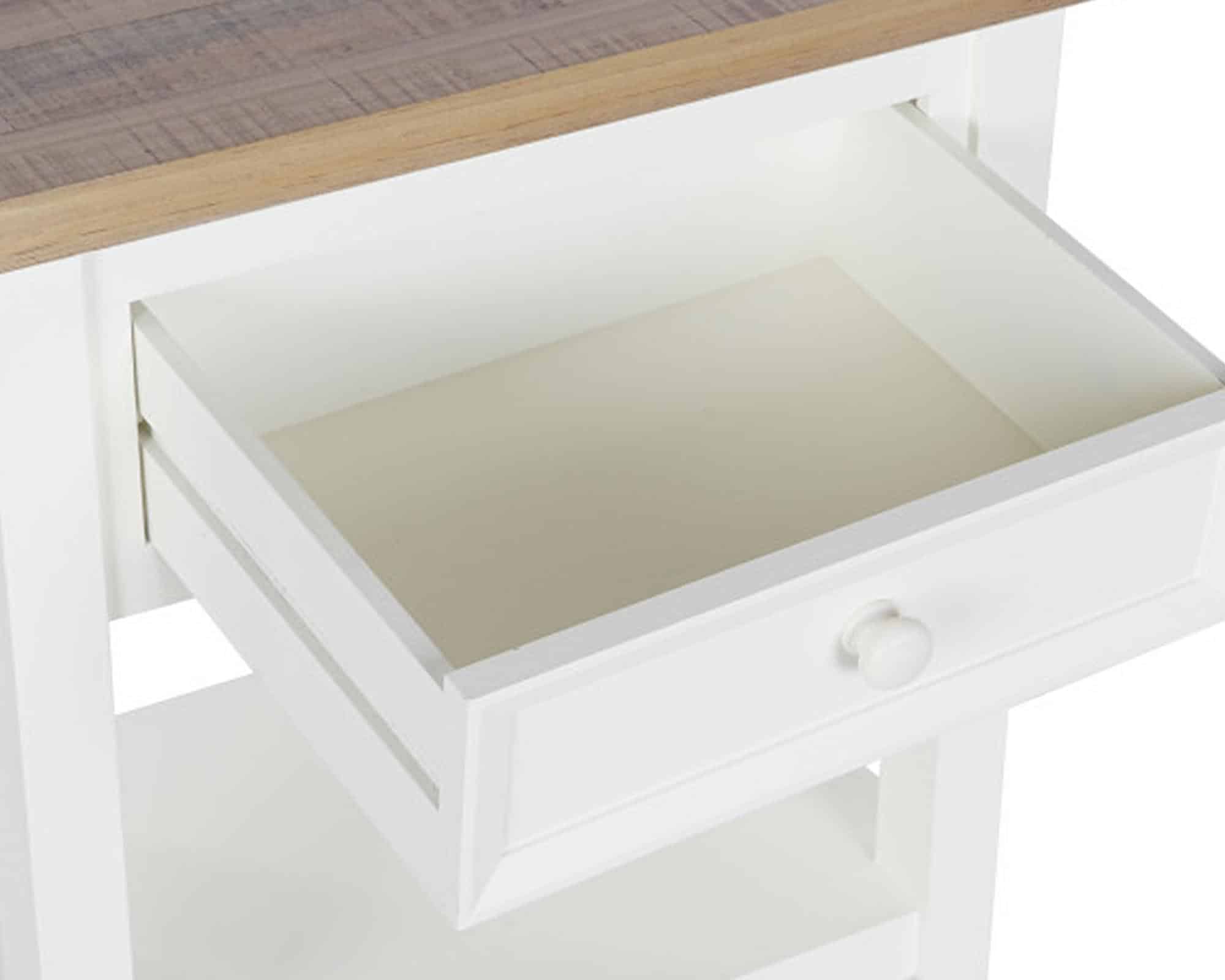 Comodino Blu Petrolio 49,5x35x61cm in Legno di Paulownia - immagine 2