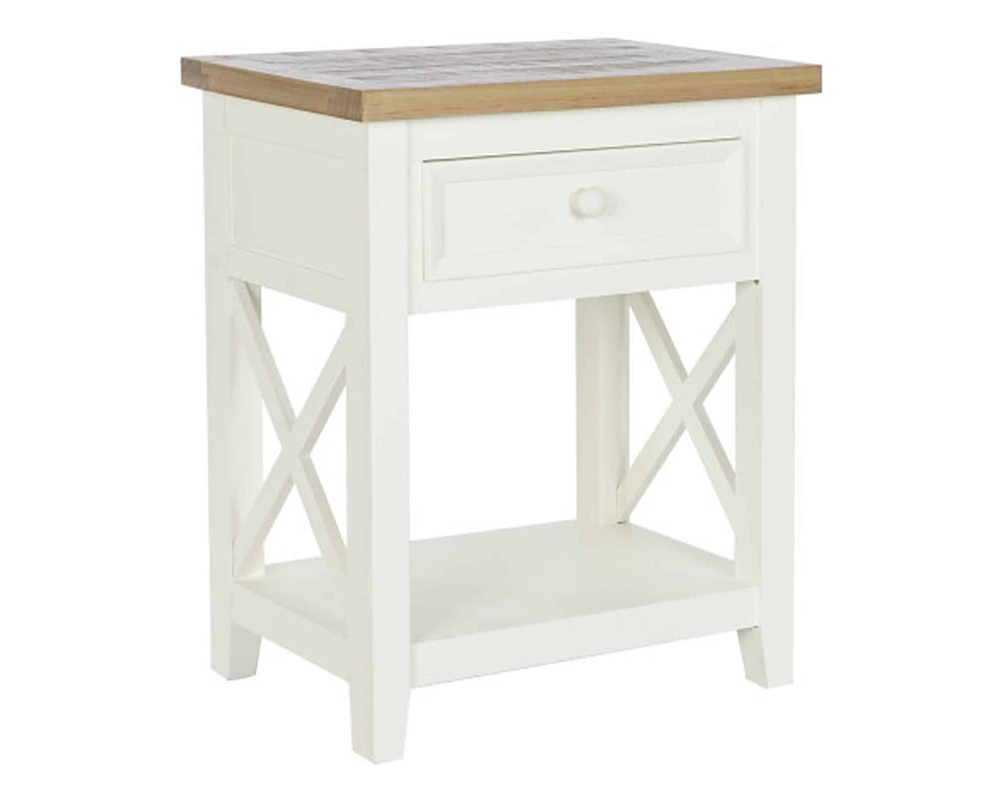 Comodino Blu Petrolio 49,5x35x61cm in Legno di Paulownia