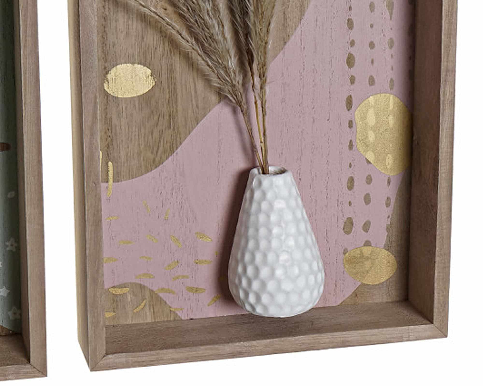 Decorazione da Parete con Vaso Assortito 20x4x38h in MDF - immagine 2