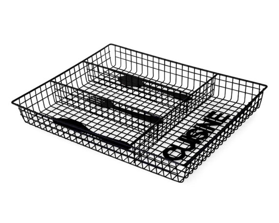 Vassoio Porta Posate Nero 32x26x4,5cm in Metallo