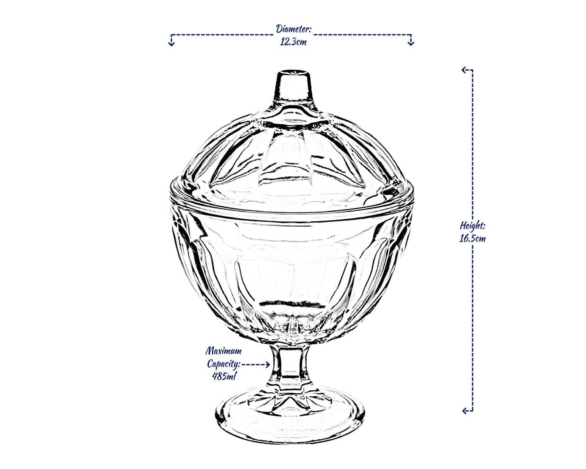Barattolo per Caramelle con Coperchio da 485ml D12x16,5cm in Vetro - immagine 3