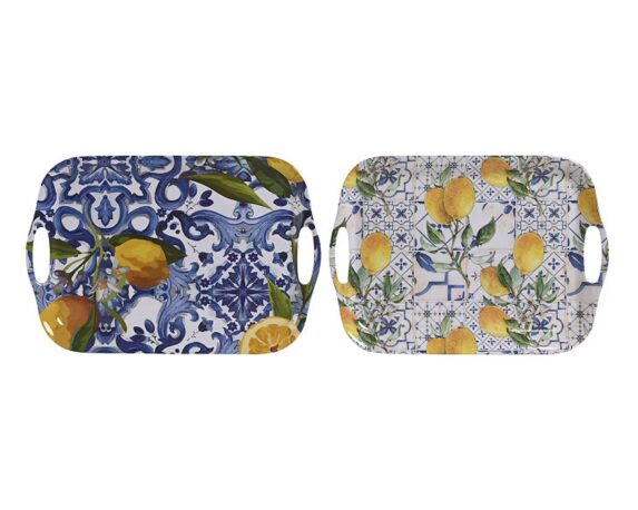 Vassoio Flower Rettangolare 36x23x2cm in Melamina