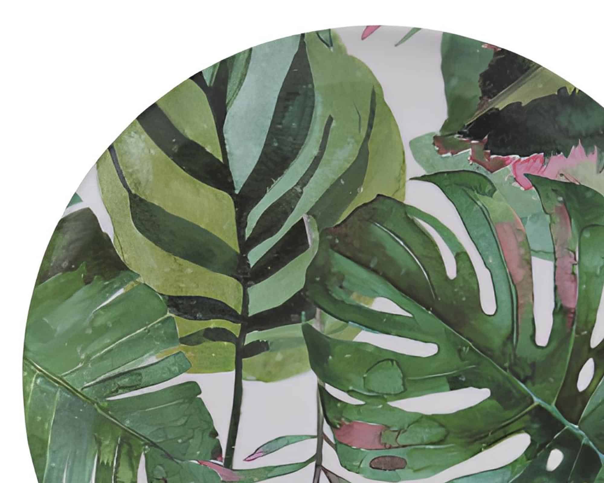 Piatto con Foglie Decorative Assortito D20x1cm in Melamina - immagine 3