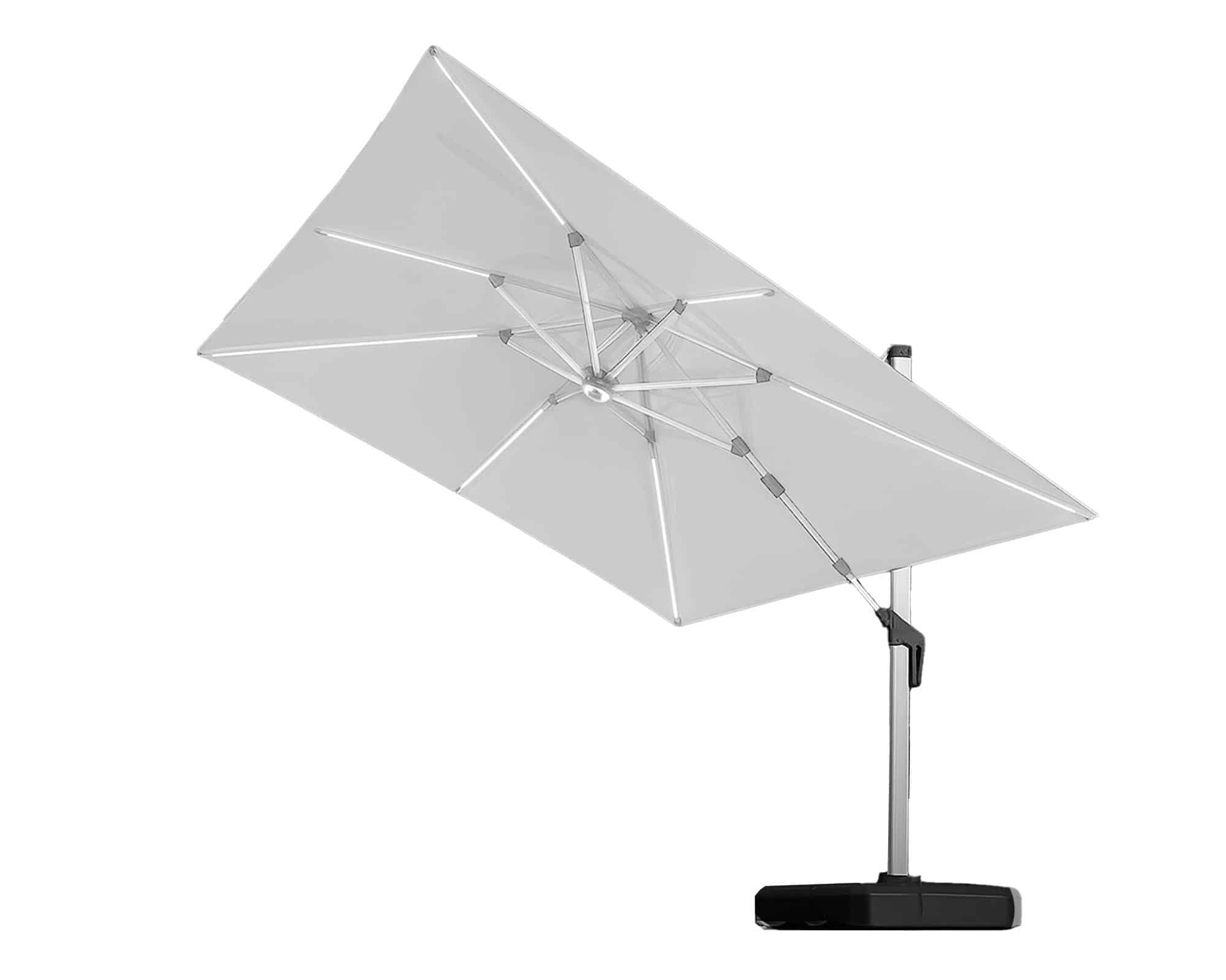 Ombrellone a Palo Laterale con Led 300x400cm in Alluminio - immagine 2