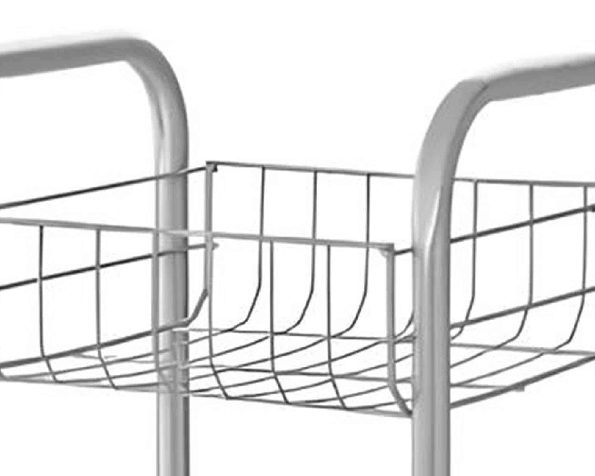 Carrello con 3 Ripiani Porta Frutta 23x23x84cm in Acciaio - immagine 3