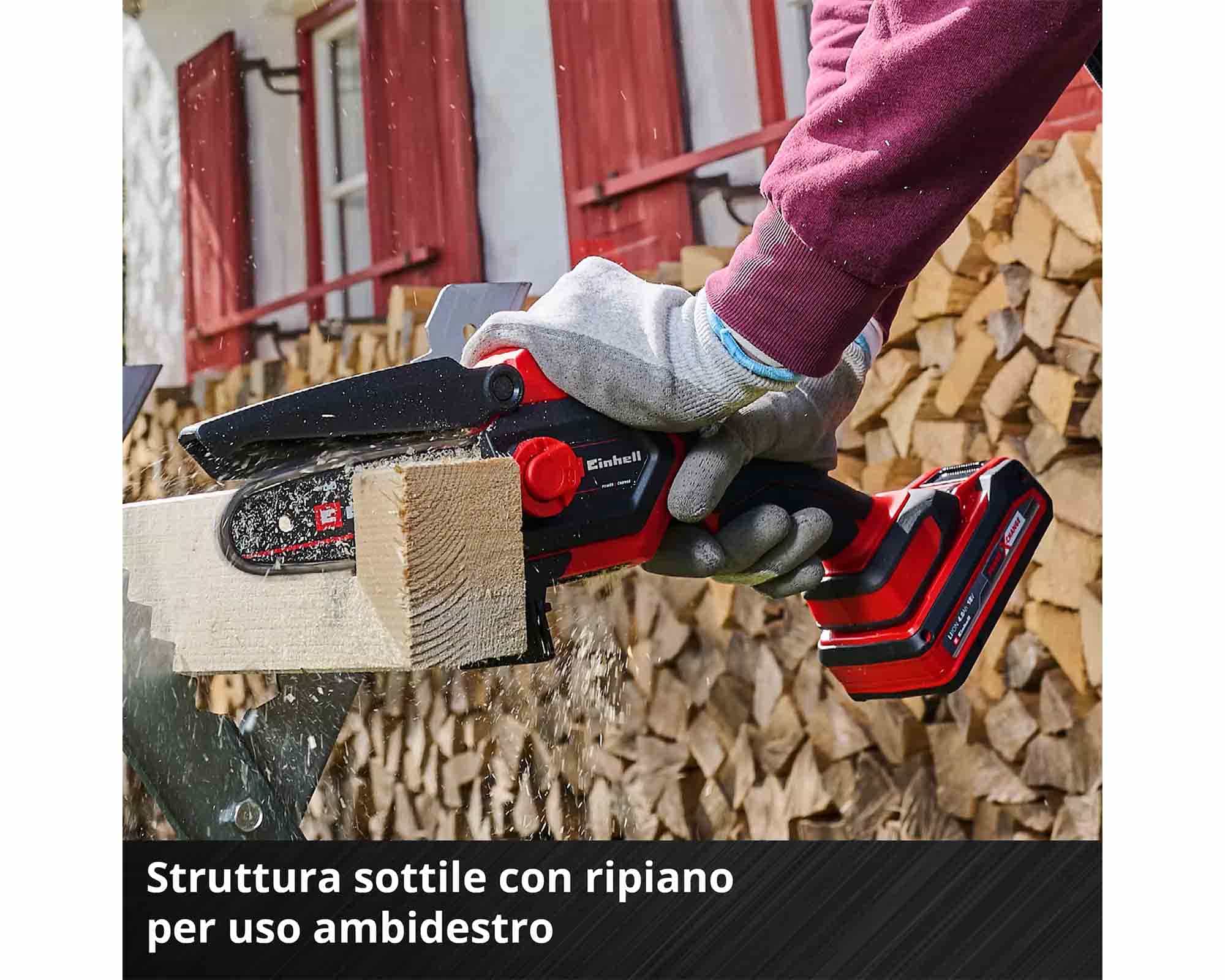 Potatore a Catena a Batteria 18 V Lunghezza di Taglio 12,5cm GE-PS 18/15 LI - Einhel - immagine 4