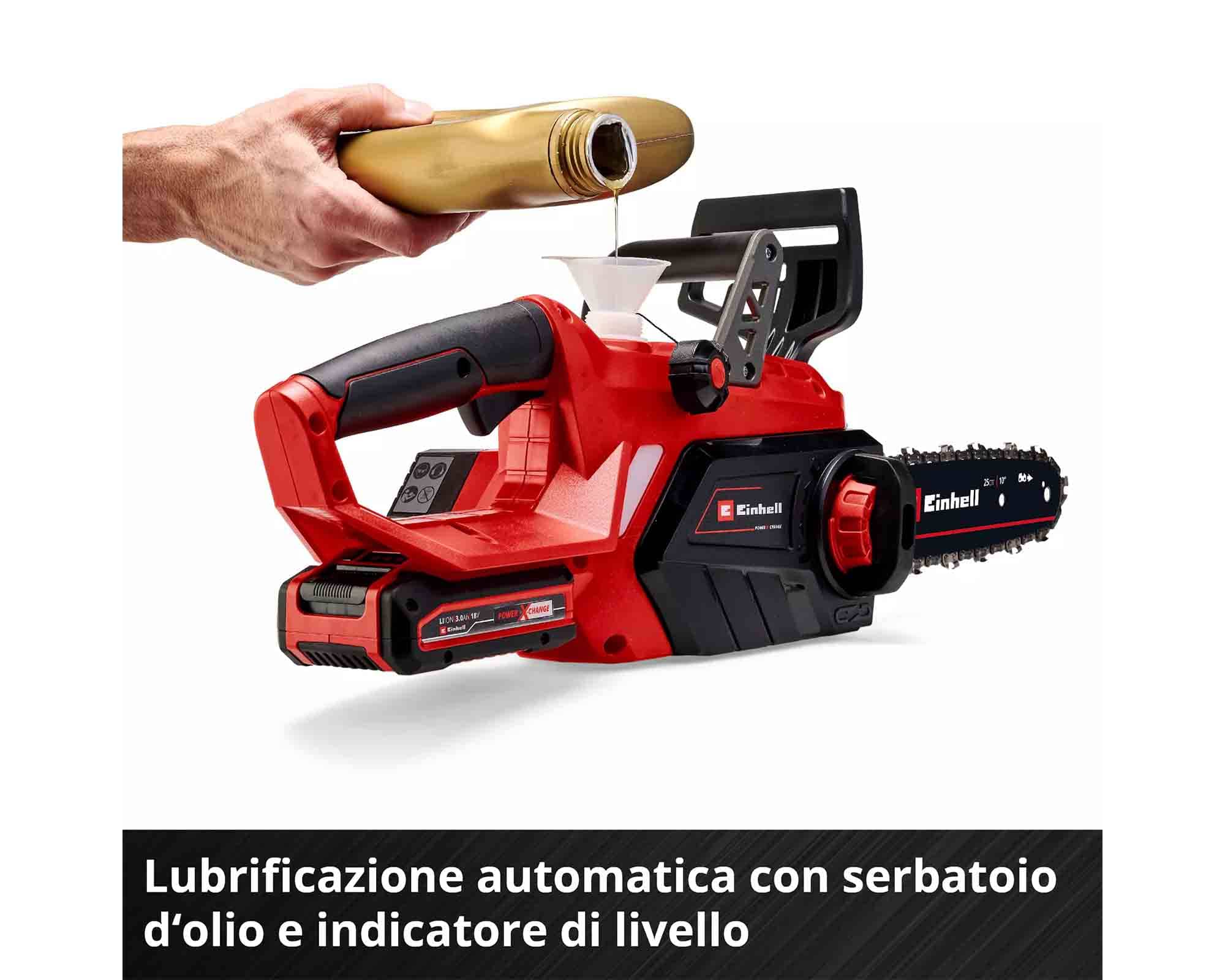 Eletrosega con Batteria 18 V Lunghezza di Taglio 23cm 3 AH GE-LC 18 LI - Einhel - immagine 6