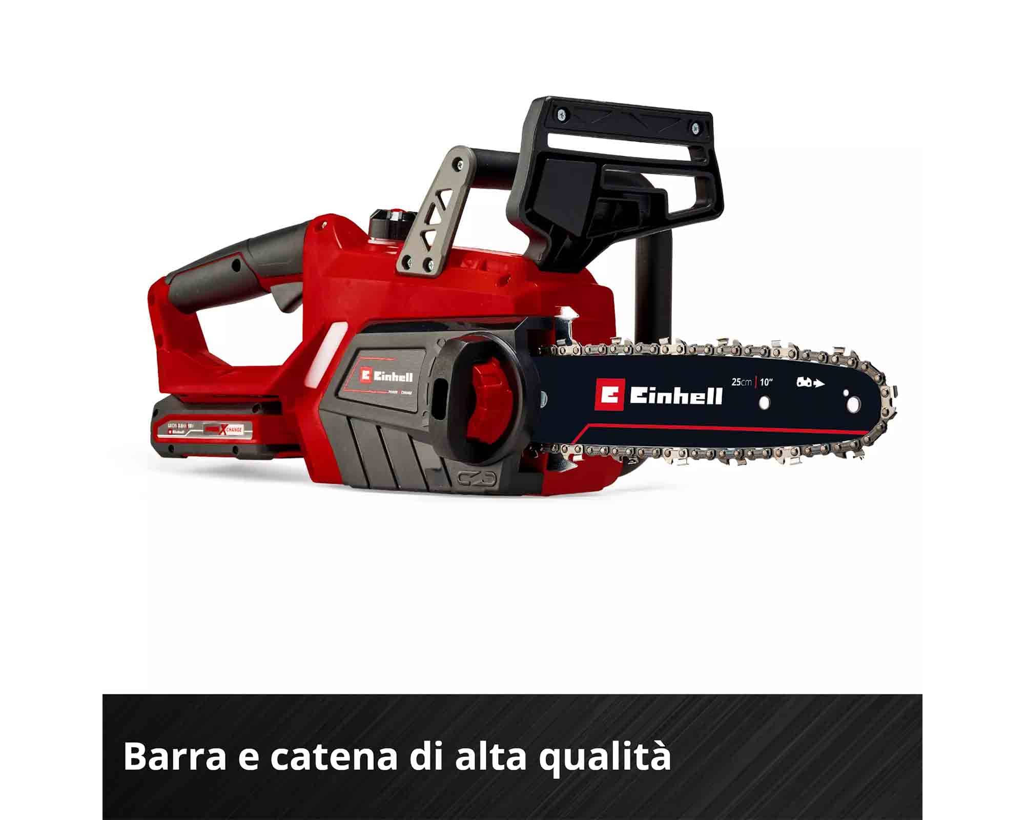 Eletrosega con Batteria 18 V Lunghezza di Taglio 23cm 3 AH GE-LC 18 LI - Einhel - immagine 5