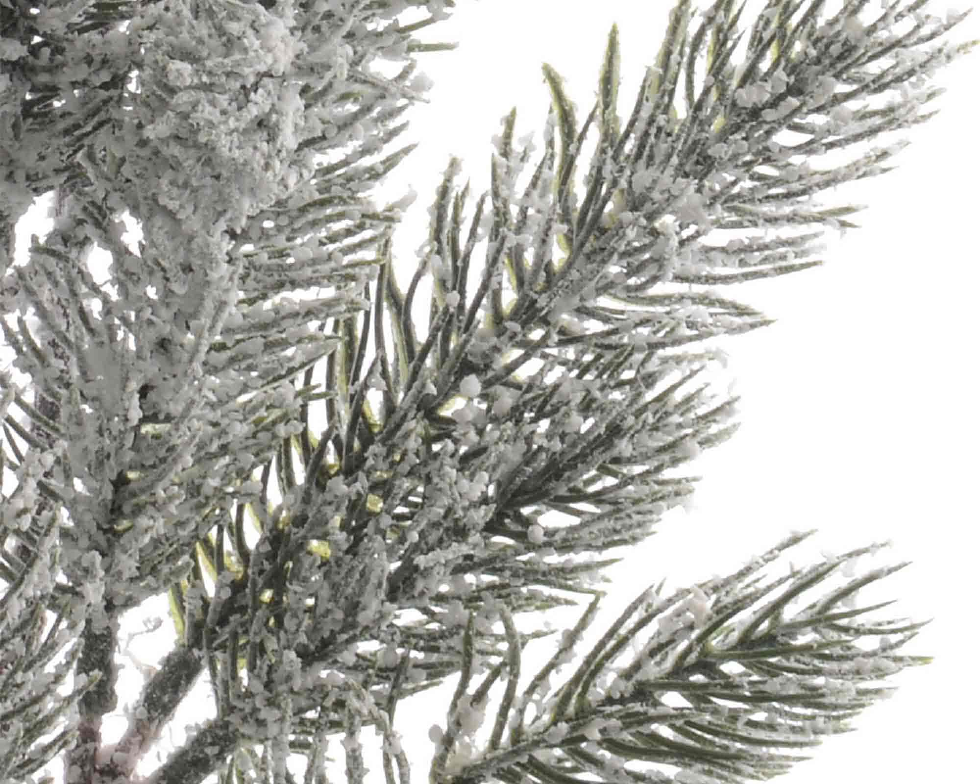Decorazione Ramo Grande Innevato Verde e Bianco 5x11x50cm - immagine 2