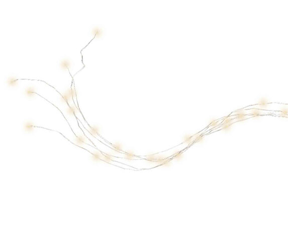 Catena di rami Microled 640 Luci Cavo BIanco Luce Calda 600cm in PVC