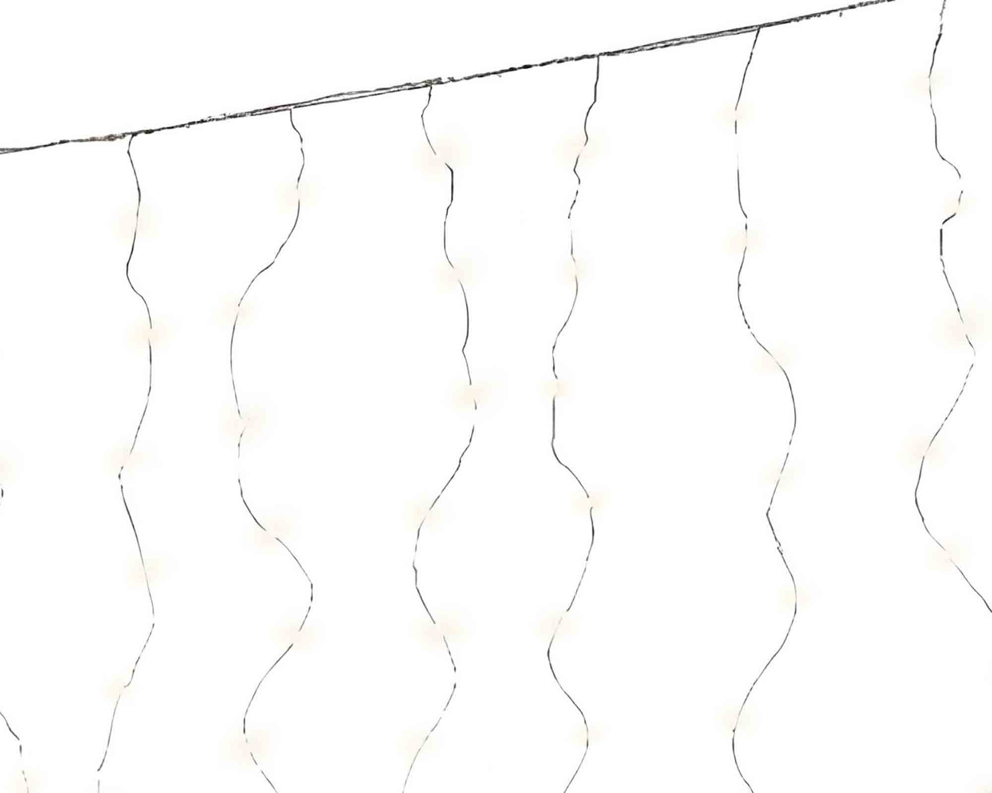 Tenda Luminosa 400 LED Cavo Bianco Luce Calda - immagine 2