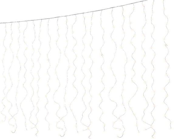 Tenda Luminosa 400 LED Cavo Bianco Luce Calda