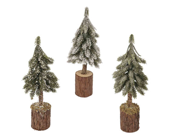 Mini Albero Innevato Assortito D7x21cm