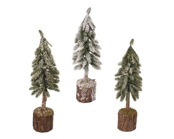 Mini Albero Innevato Assortito D7x26cm