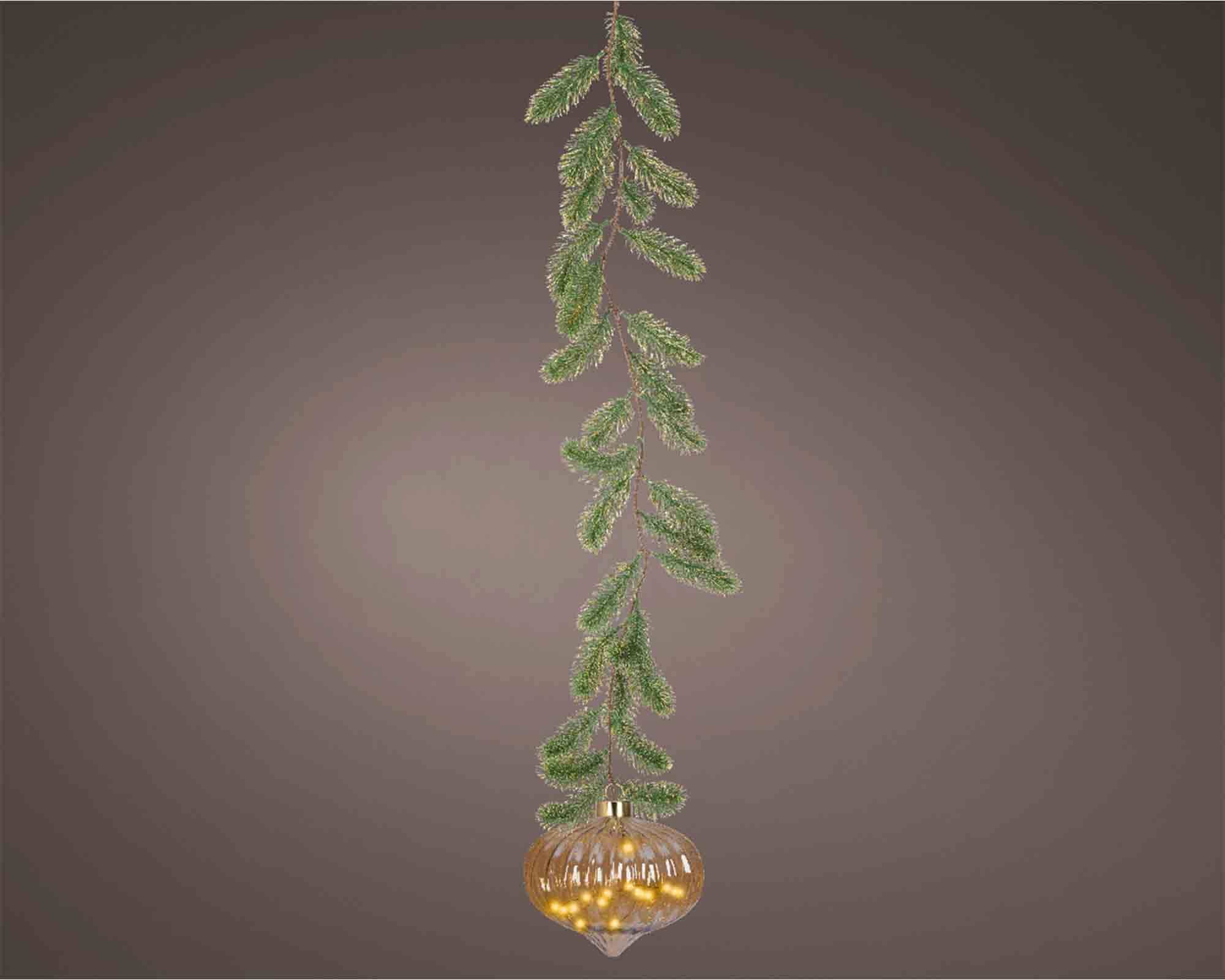 Sfera Luci Microled con Tralcio Ambra e Bianco D20x21cm - immagine 3