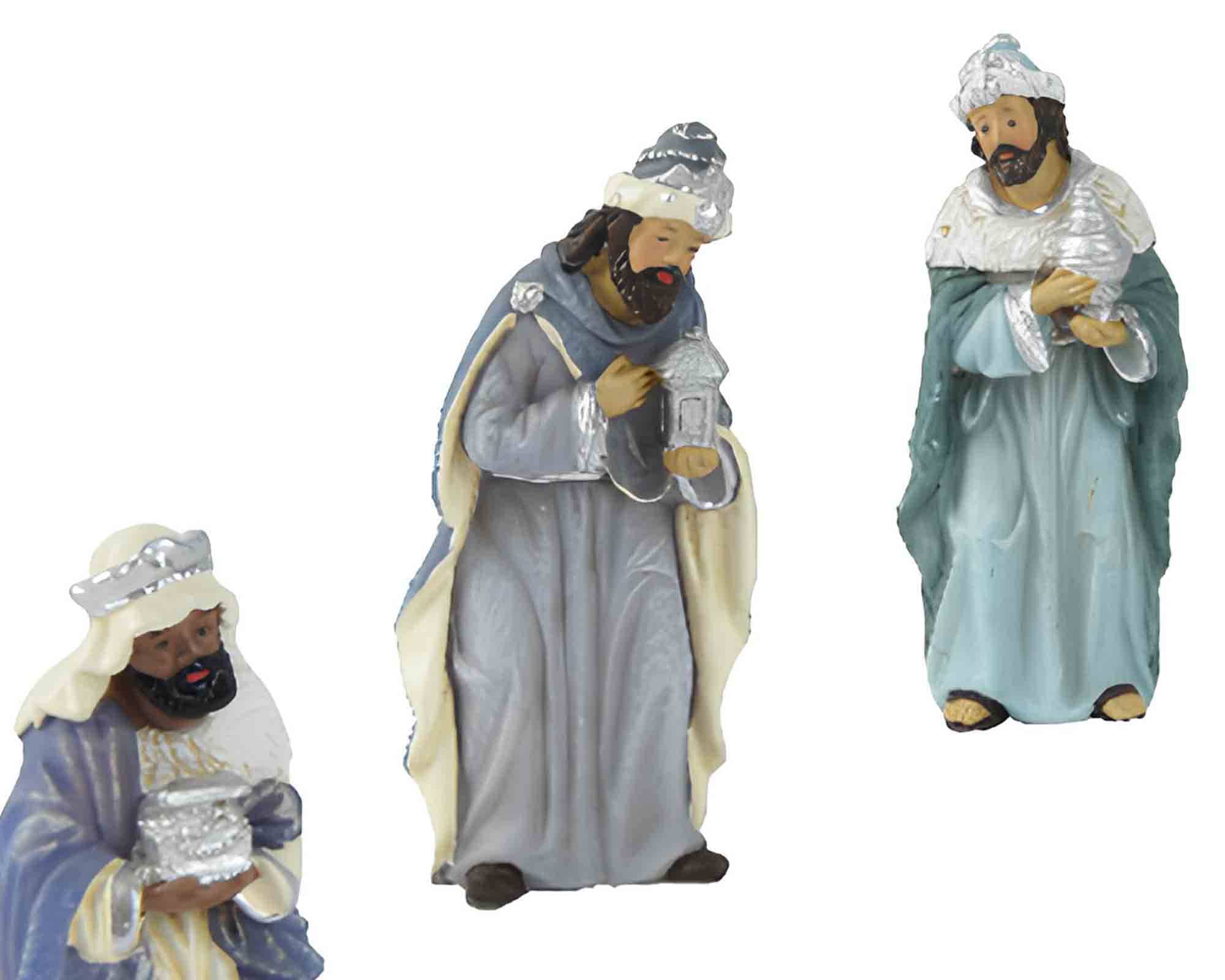 Set 8 Pz Statuette della Natività 4x3x9cm in Poliresina - immagine 2